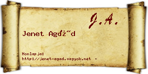 Jenet Agád névjegykártya